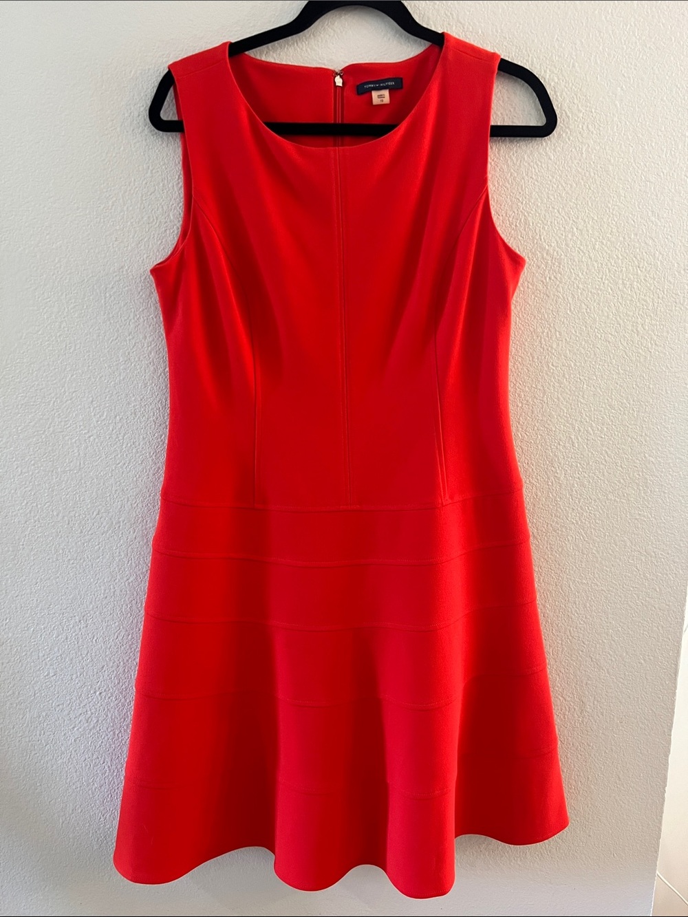Tommy Hilfiger Red Sleeveless Fit & Flare Dress